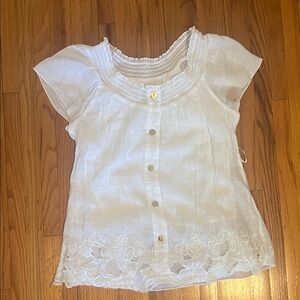 Alfani white floral top